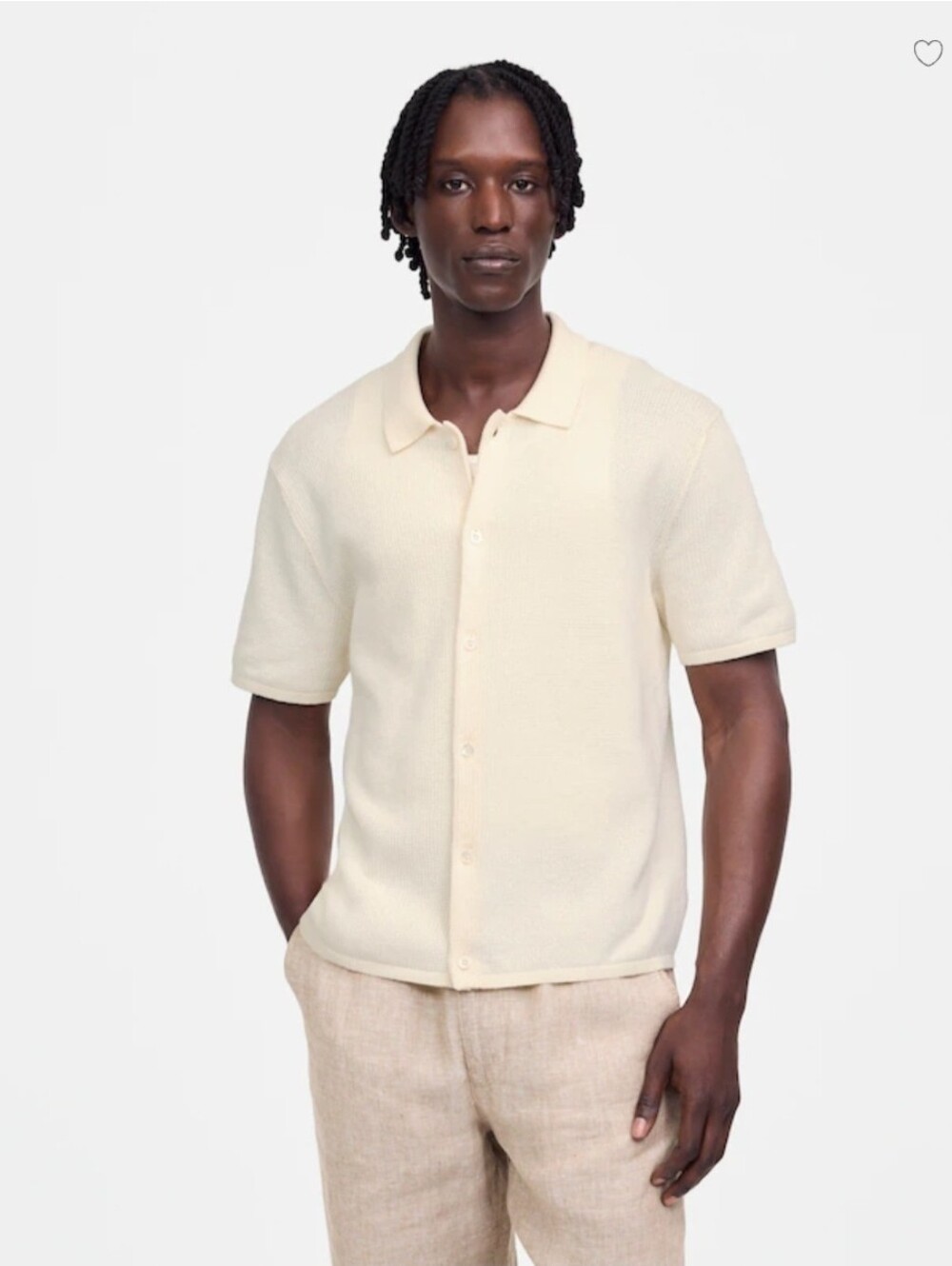 Madewell Men's Tuck-Stitch Button-Up Sweater Polo Size XL NWOT
